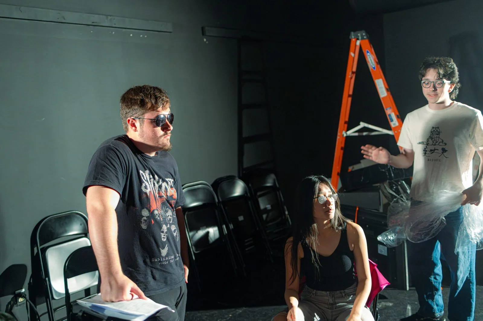 Black box script rehearsal before production